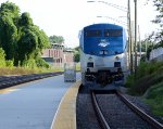 Head end on tied down Amtrak Regional #171(14) on storage track at Kemper Street.